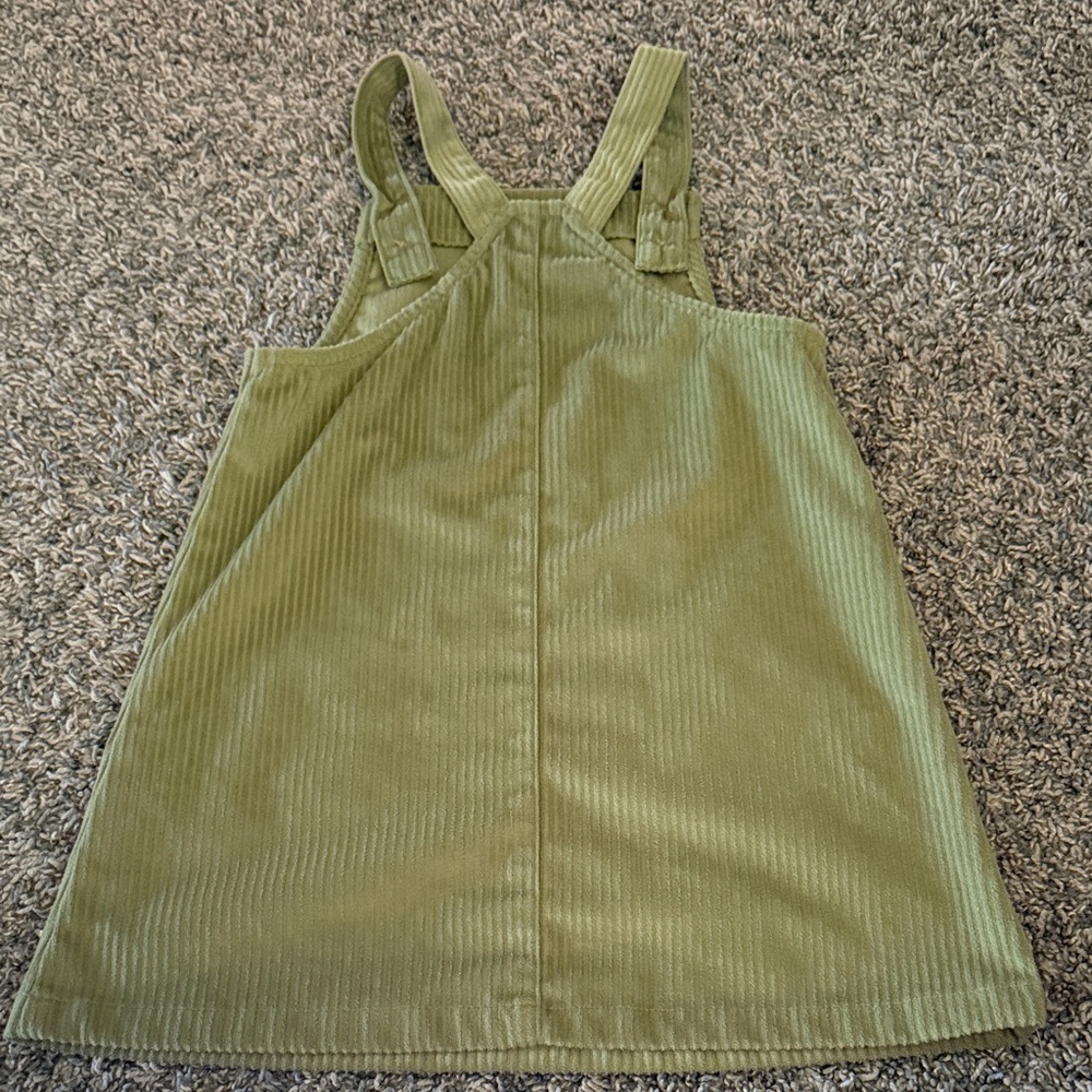 Kids Green Corduroy Overalls - Picture 3 of 4